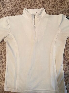 Women's White Quarter-Zip Performance Top